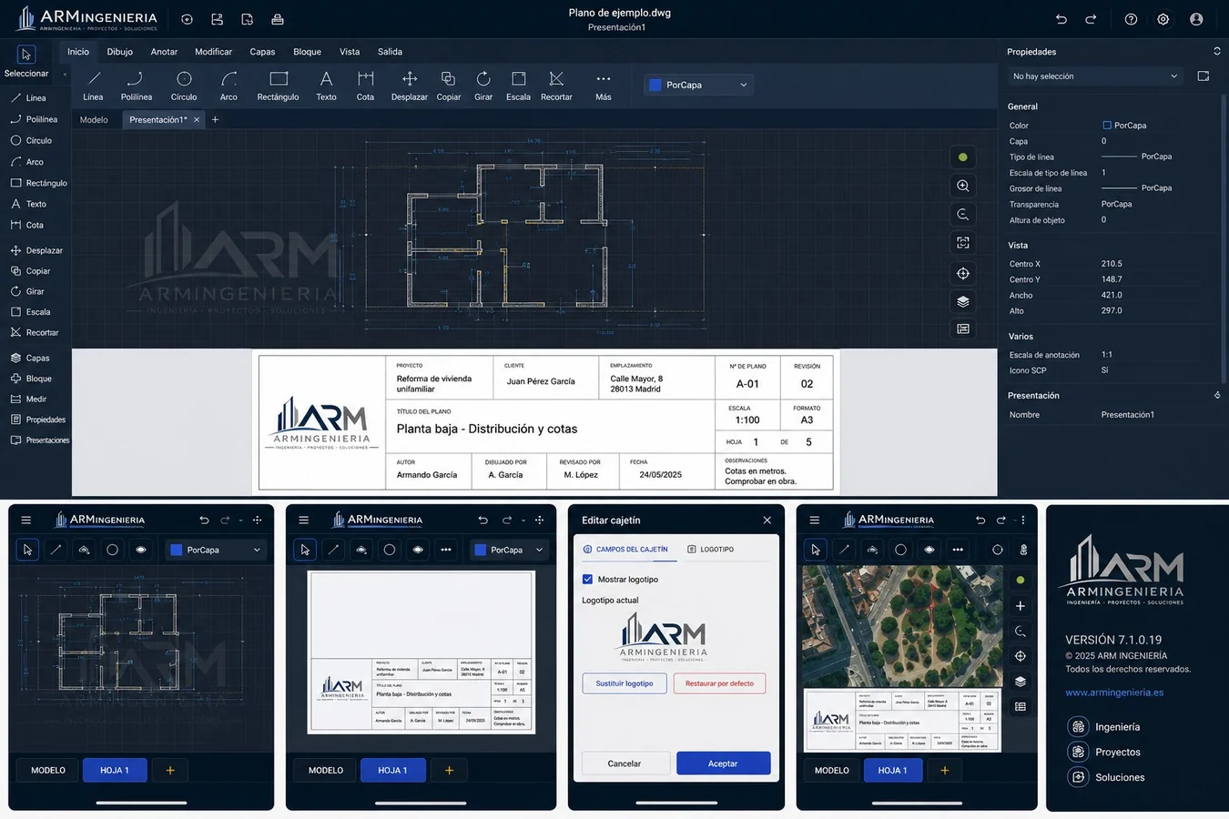Previsualización de ARM CAD